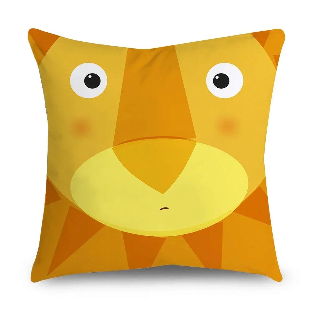 Cute Panda Cushion Cover cartoon Animal Short velvet Pillowcase For Living Room Car Sofa Chair Decorative Pillow covers 45*45cm