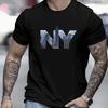 New Men's Eco-friendly Comfortable Fabric Round-neck Regular Fit Durable and Elastic Perfect for Sports and Casual Wear
