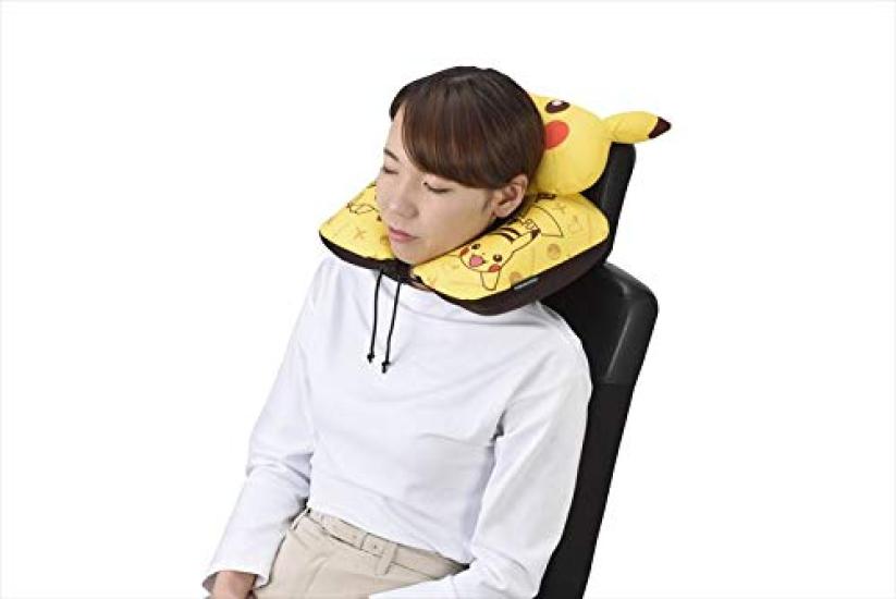 Gowell Pokemon Neck Airplane Airplane Airplane Pillow with Mini Pikachu Cute Travel Pillow, U-Shaped Cushion, (Travel Accessory, Character, Item)