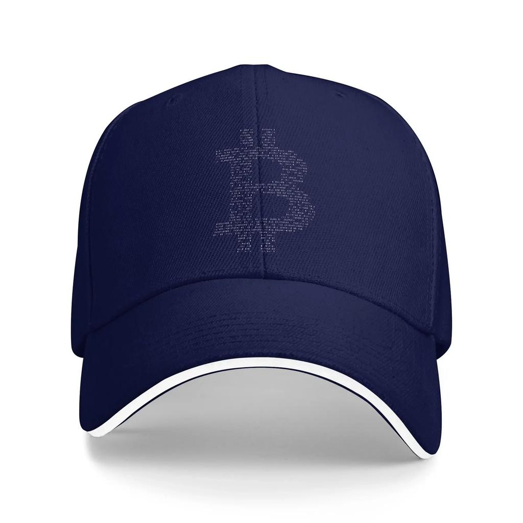 Bitcoin Binary Black Casual Baseball Cap BTC Outdoor Gym Trucker Hat Spring Sun-Proof Men Adult Vintage Baseball Caps