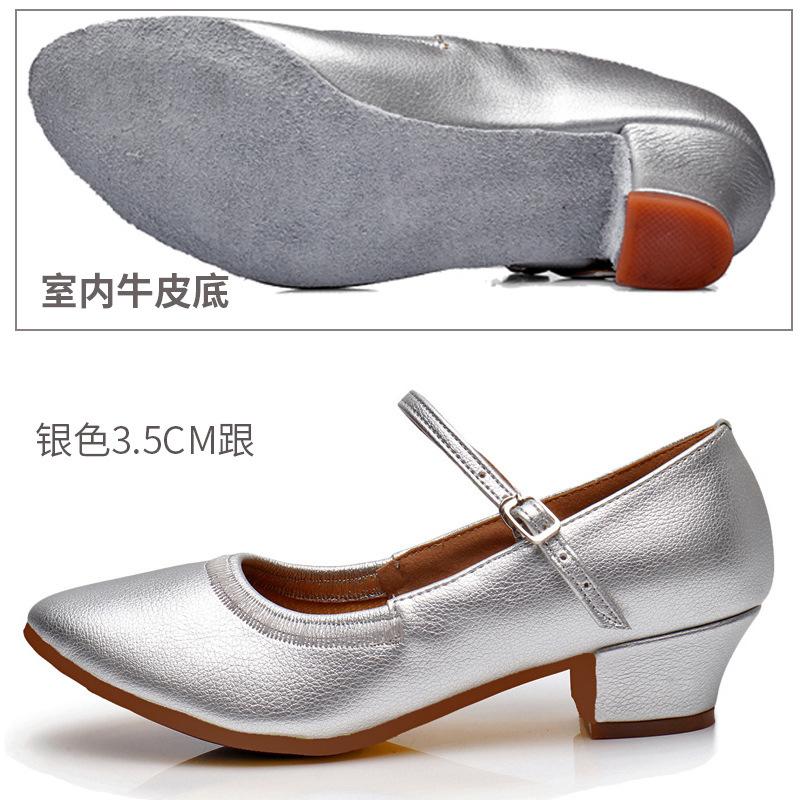 Modern Dance Shoes Women Girls Dancing Shoes Middle Heel  3.5CM 5CM Ballroom Suede Rubber Sole Latin Dance Shoes for Women