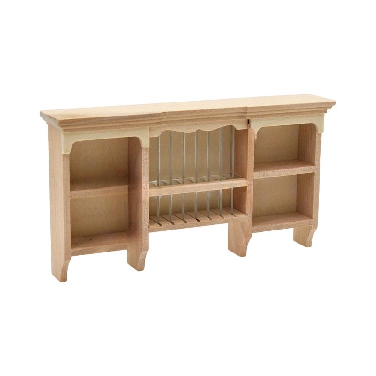 Wooden Doll House Kitchen Wall Mount Cabinet Model Figurine Storage Solution For Kids Craft Model Project Scene Display