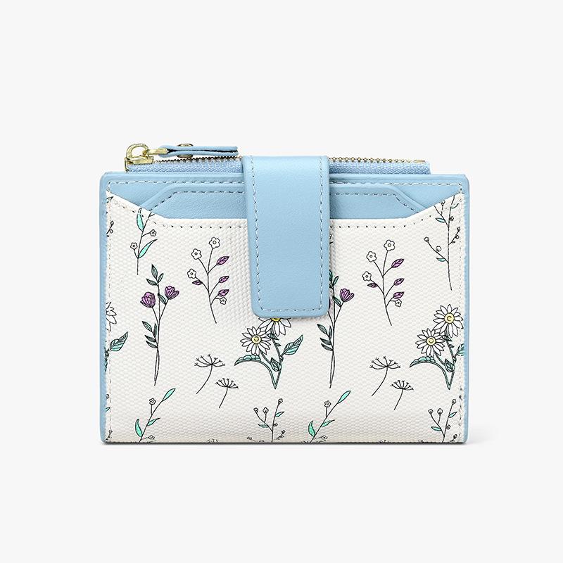 New two-in-one pu wallet with loose-leaf change bag, women's high-end sense, light and compact women's wallet