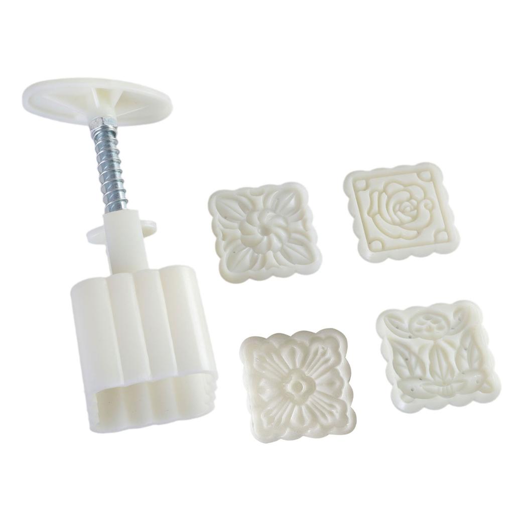 Ice Skin Pastries Mold Hand Pressed Mooncakes Mold Square Bean Pastes Cake Molds Plastic Desser Mould for Cooking Lover
