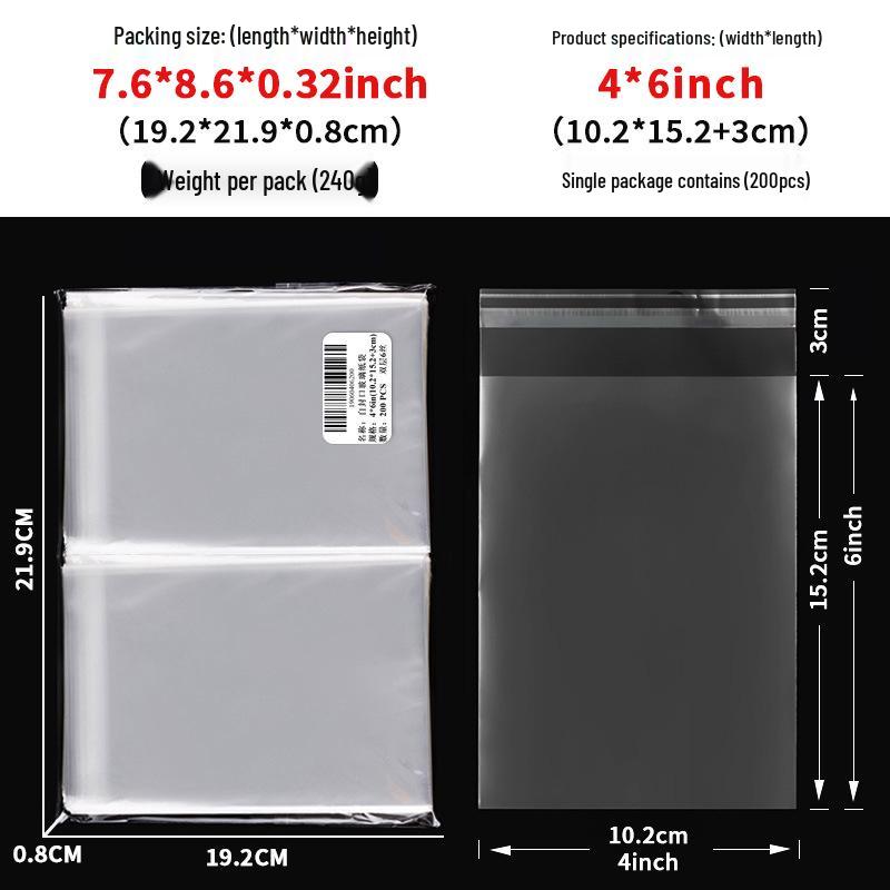 Clear Self-Adhesive OPP Bag for Candy, Snack, or Bread Packaging