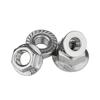 316 Stainless Steel Hex Flange Nut with Teeth, Anti-slip M3-M20