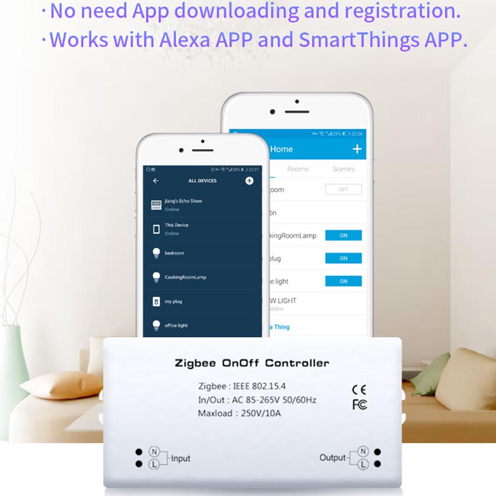 Buy Smart Home Zigbee Wireless Switch Module For Echo/Smart Things Hub Module at affordable