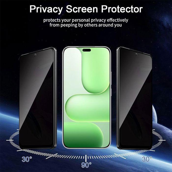 2x Verre Trempé pour Honor 600 Lite, Vitre Protection Anti-Espion Rigide Dureté 9H