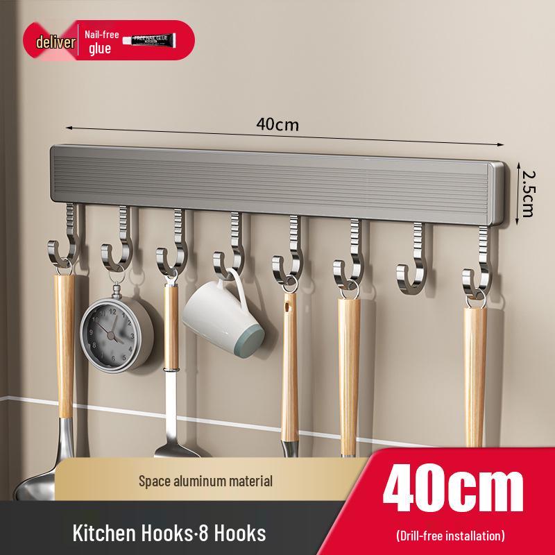 Wall-Mounted Multifunctional Kitchen Spice and Knife Organizer