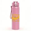 PC Multi Male Band Color Collage Print 750ml colorful plastic sports water bottle leakproof pop up lid with straw for outdoor work home use