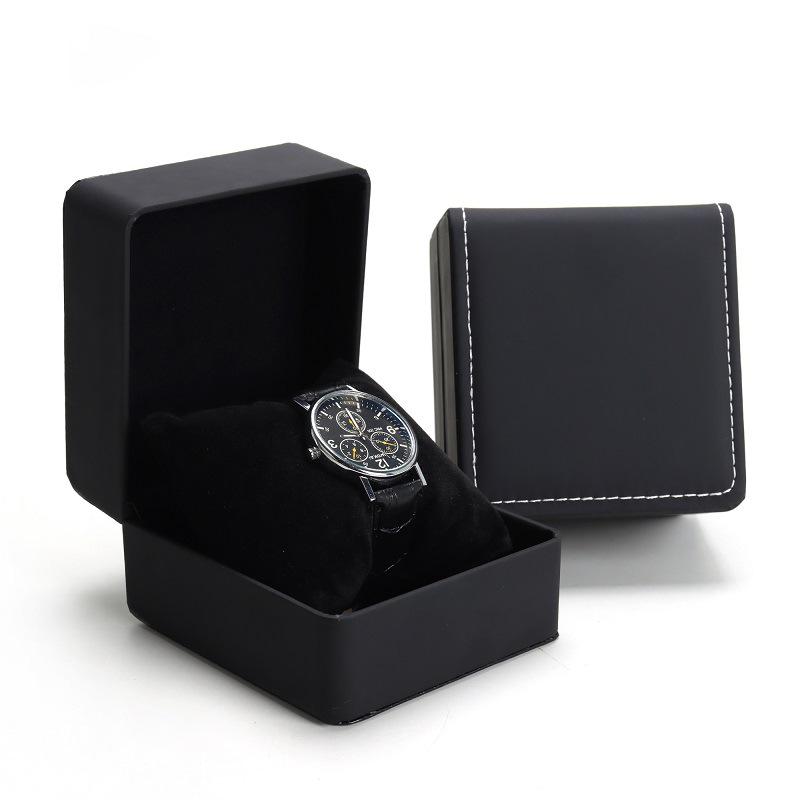Cross-Border Exclusive PU Leather Watch and Jewelry Display Box with Frosted Texture