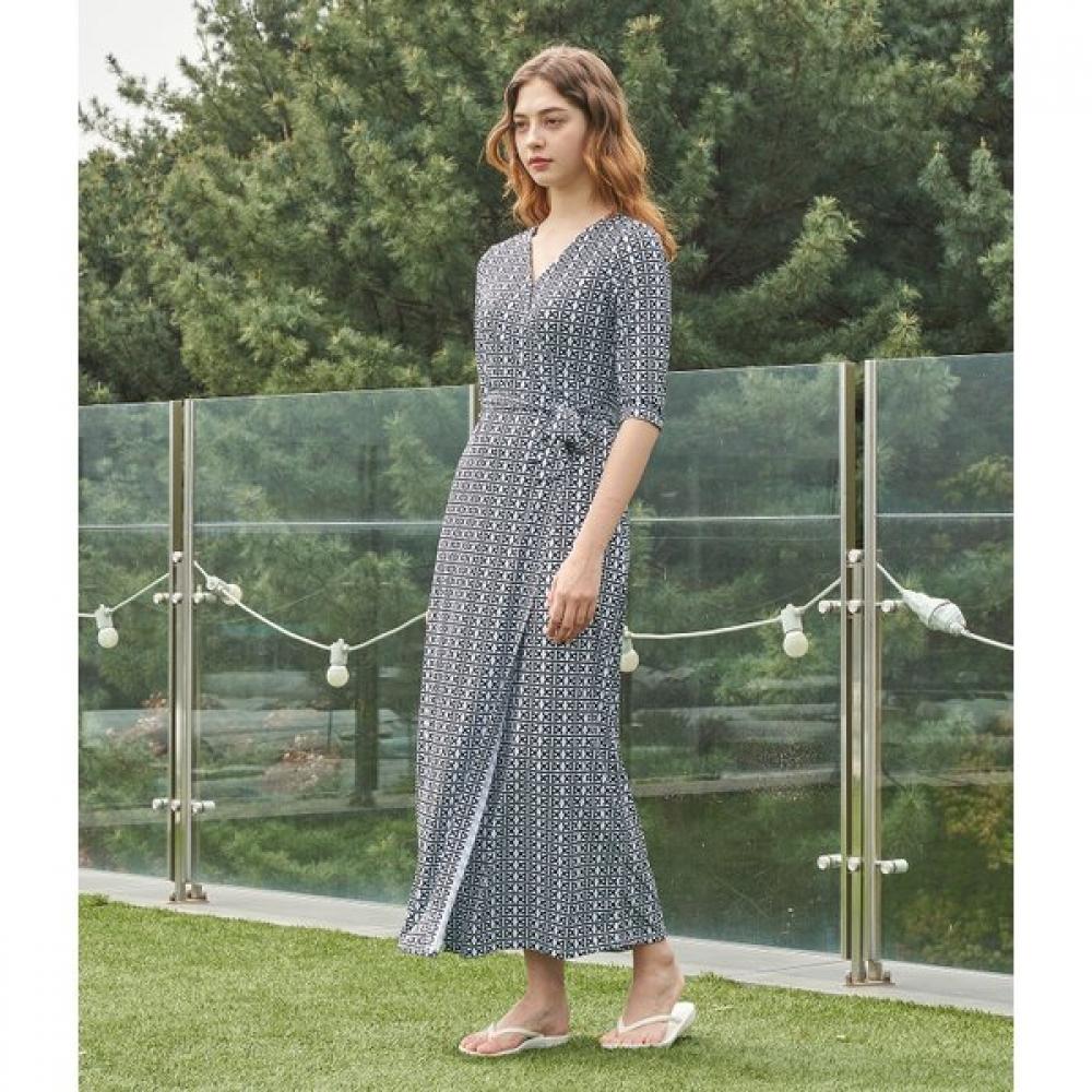 Lipbbam Creora Romona Maxi Long Wrap Dress 3 4 Sleeve Ldm10cn01