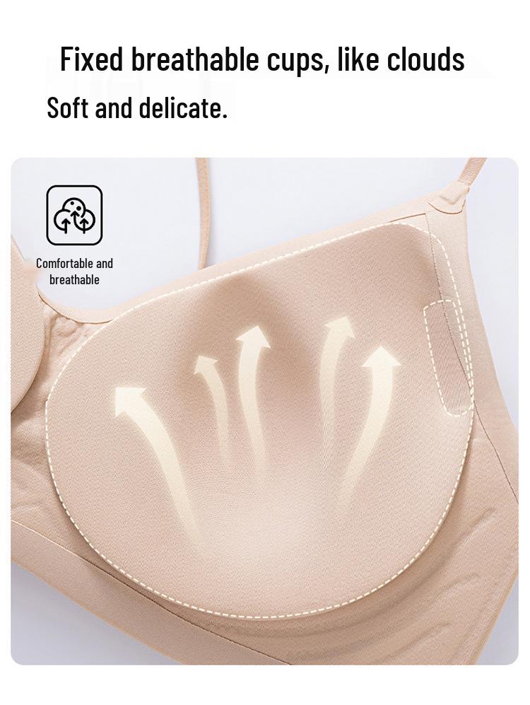 Elegantes nahtloses Spaghetti-Träger-Foundation-BH mit gekreuztem Rücken für den Sommer