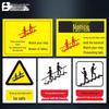 Hold Handrail Stair Safety Sign