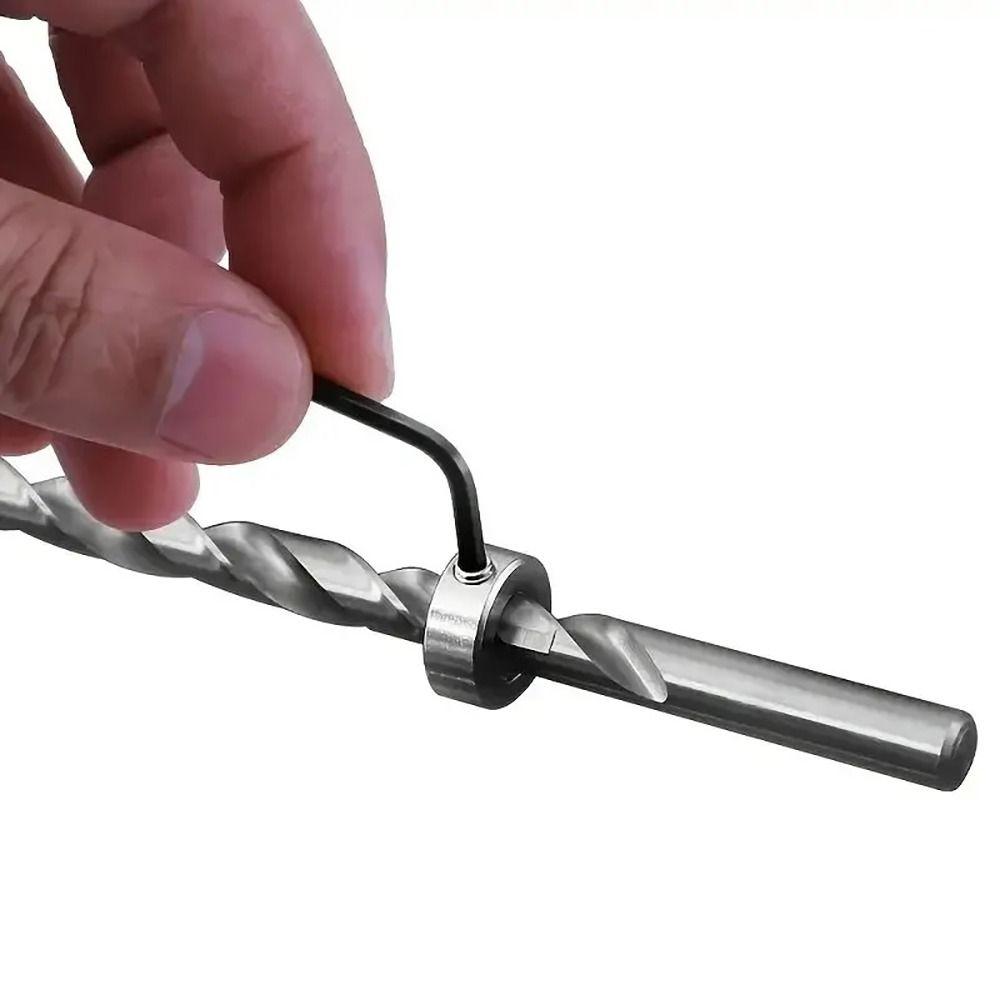 8Pcs/Set Tile Bit Clamp Drill Bit Stop Ring Block Ring Lock Collar Durable Drillbit Limit Ring