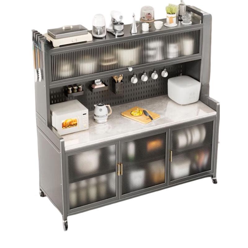 5-Tier Kitchen Storage Cabinet with Spice Rack