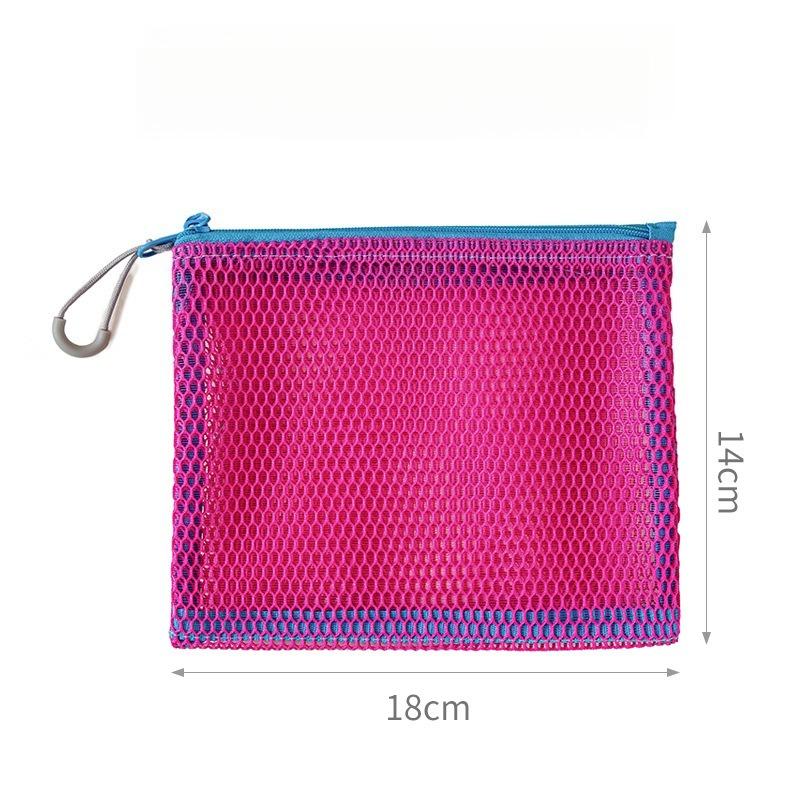 Mesh Travel Cosmetic Bag Portable Makeup Storage Bag Purses Women Large Capacity Zipper Make Up Organizer Storage Clutch