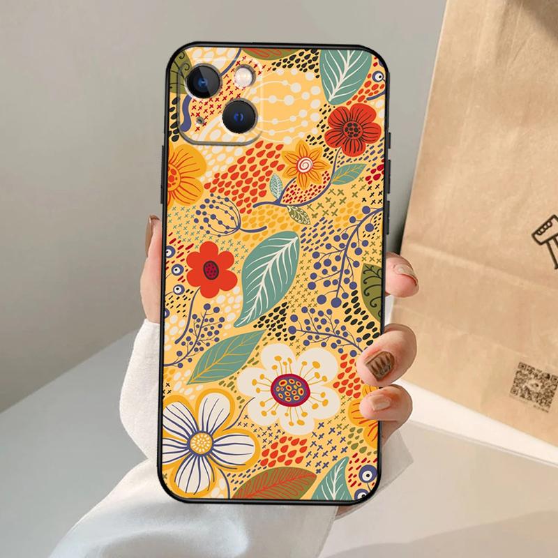 Floral Charm Secret Garden Phone Case For iPhone 17 Air 16 15 13 11 12 14 Pro Max 13 12 Mini 15 16 Plus 16e Cover Coque