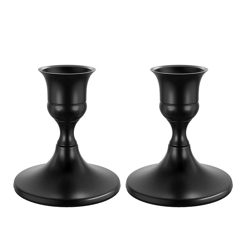 Vintage And Elegant Aluminum Tabletop Candlesticks Suitable For Valentine'S Day And Wedding Decorations