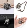 The Witcher Alloy Wolf Head Necklace Featuring Electroplated Alloy Material For Casual Wear