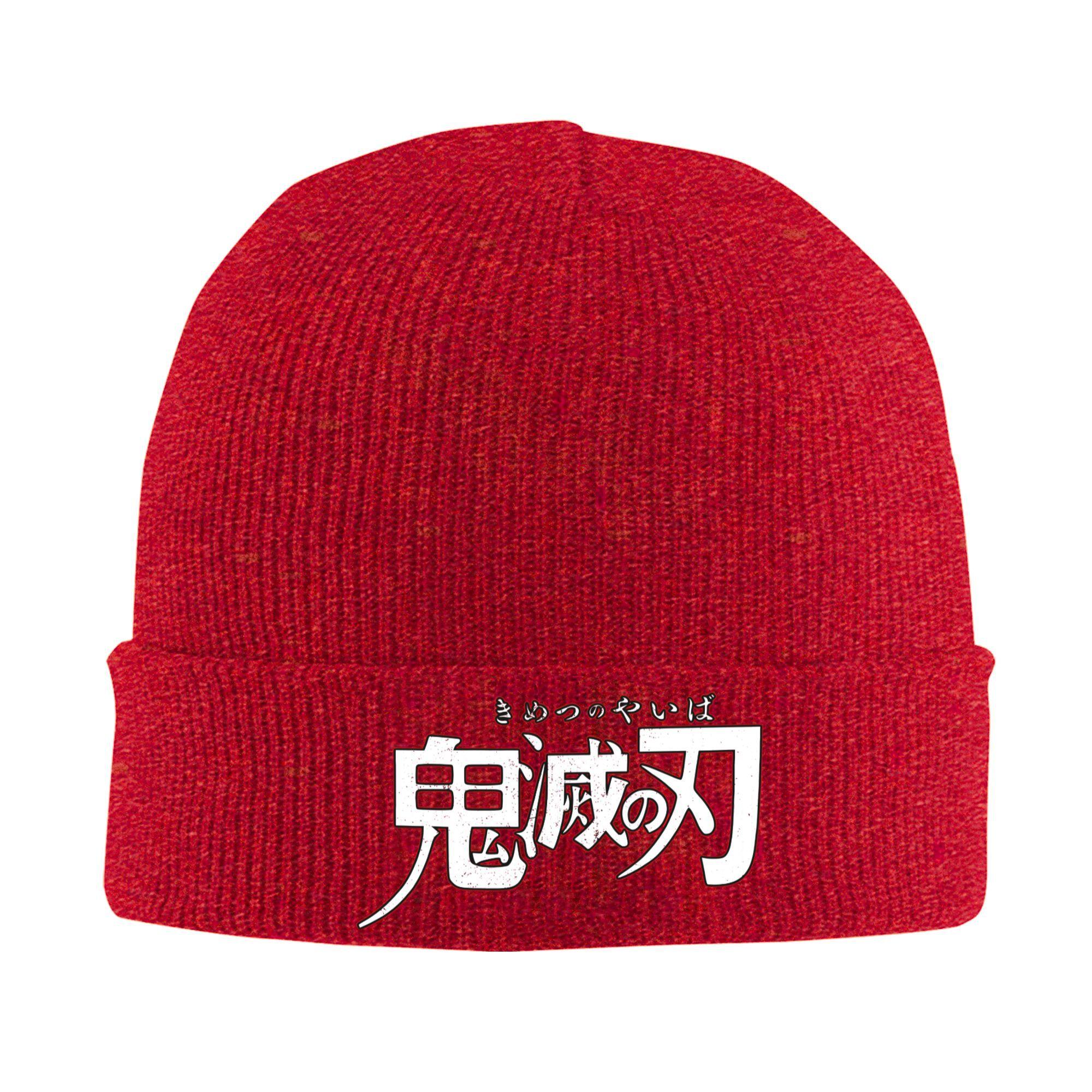 

kimetsu no yaiba Demon Slayer Merch Winter Warm Knit Beanie For Unisex Skull Knitted Hat Cap Beanies Skullies One Size