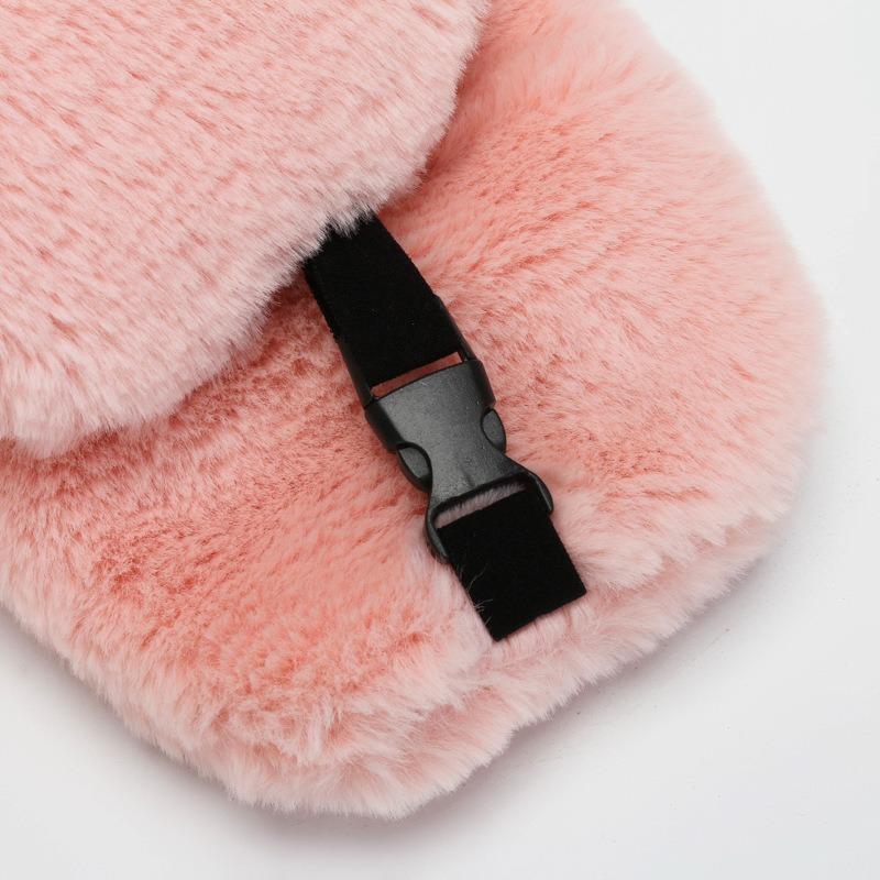 Winter fluffy hat, piled and thickened men's and women's windproof and cold-proof imitation rabbit hair casual versatile outdoor cotton hat