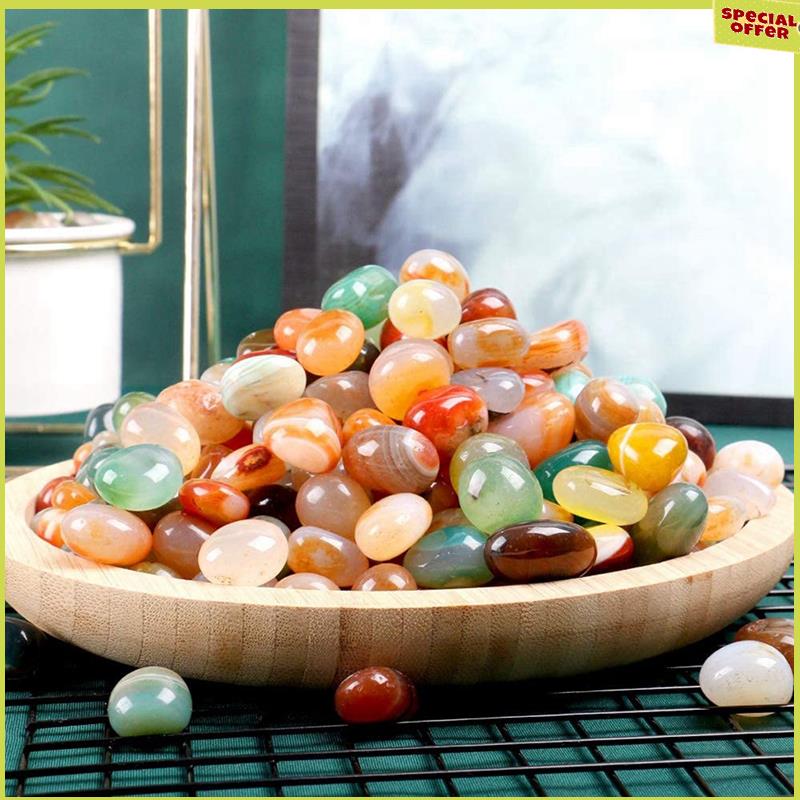 A34R Natural Decorative Colorful Agate Stones For Landscape Decor Rocks DIY Handmade, Decoratisve Fish Tanks, Vase Fillers Multi