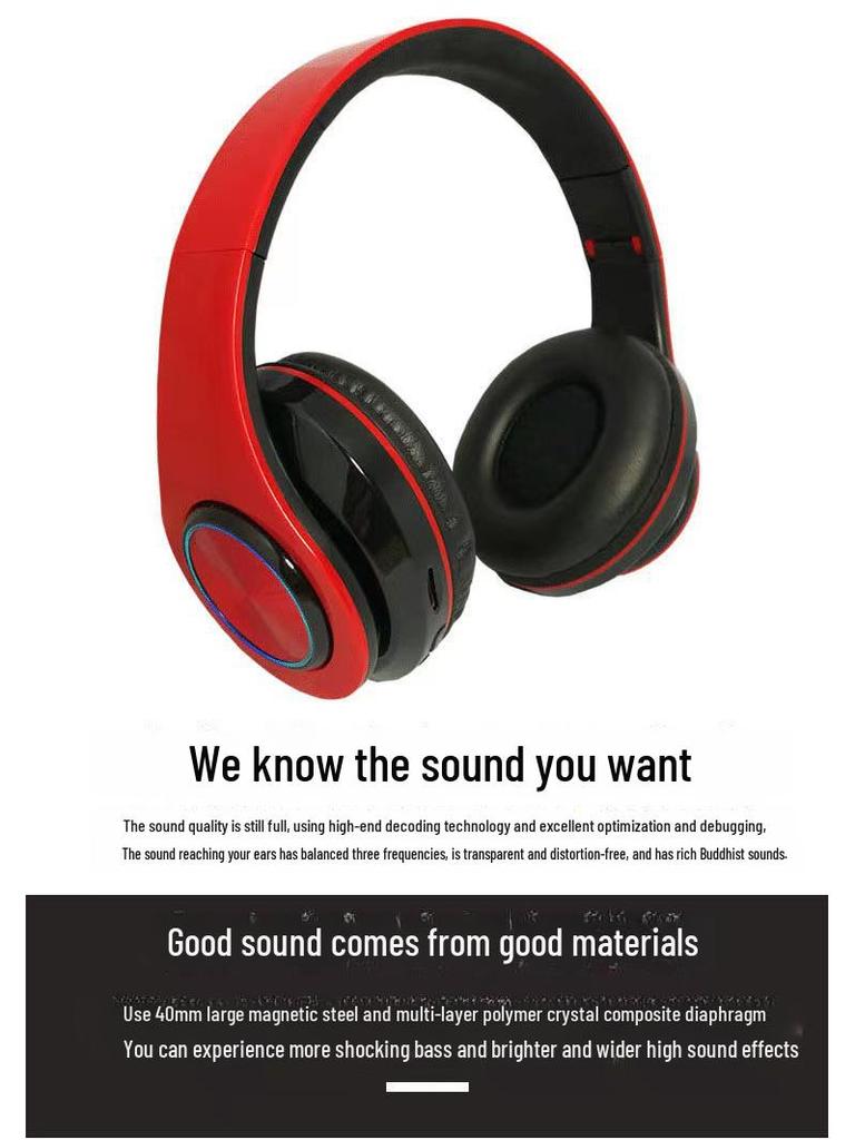 B39 Wireless Bluetooth Headset with Dazzling Lights for Sports & Gaming