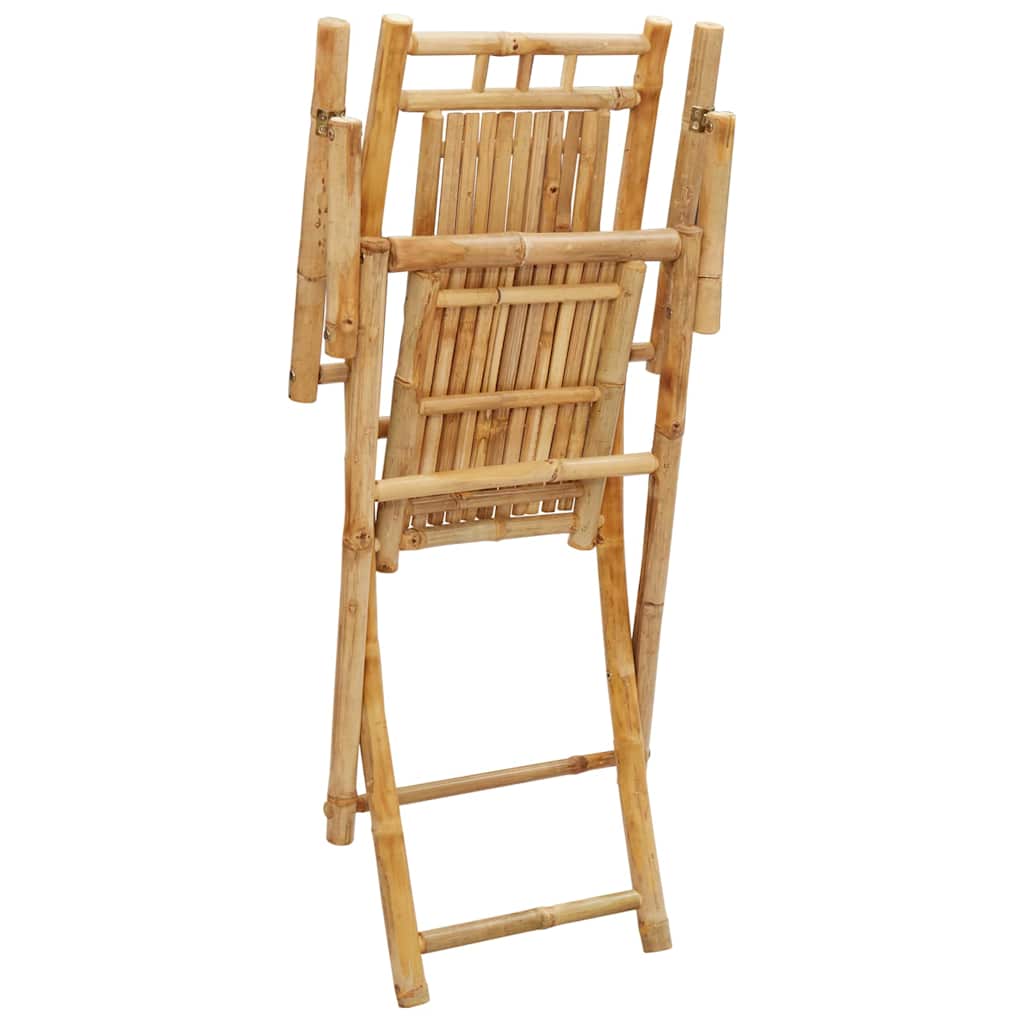 Vidaxl Składane Krzesła Ogrodowe, 4 Szt., 53X66X99 Cm, Bambusowe