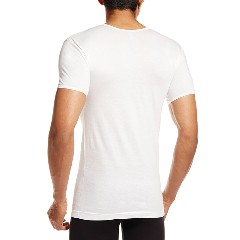 PRAKASAM COTTON Men' Combed Cotton Round Neck Half Sleeve Vest with Extended Length for Easy Tuck ( ) Pack of