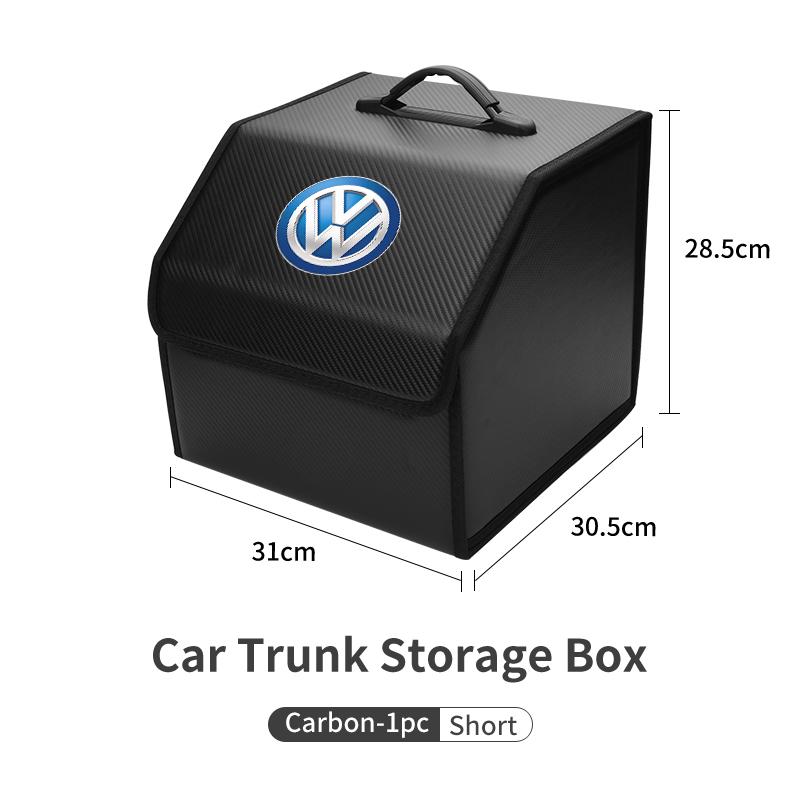 Car Trunk Storage Box Carbon Tool Organiser Multi-Use Storage Bag For VW Golf Jetta Passat mk4 mk5 mk6 CC Golf 5 7 Tiguan Lm2