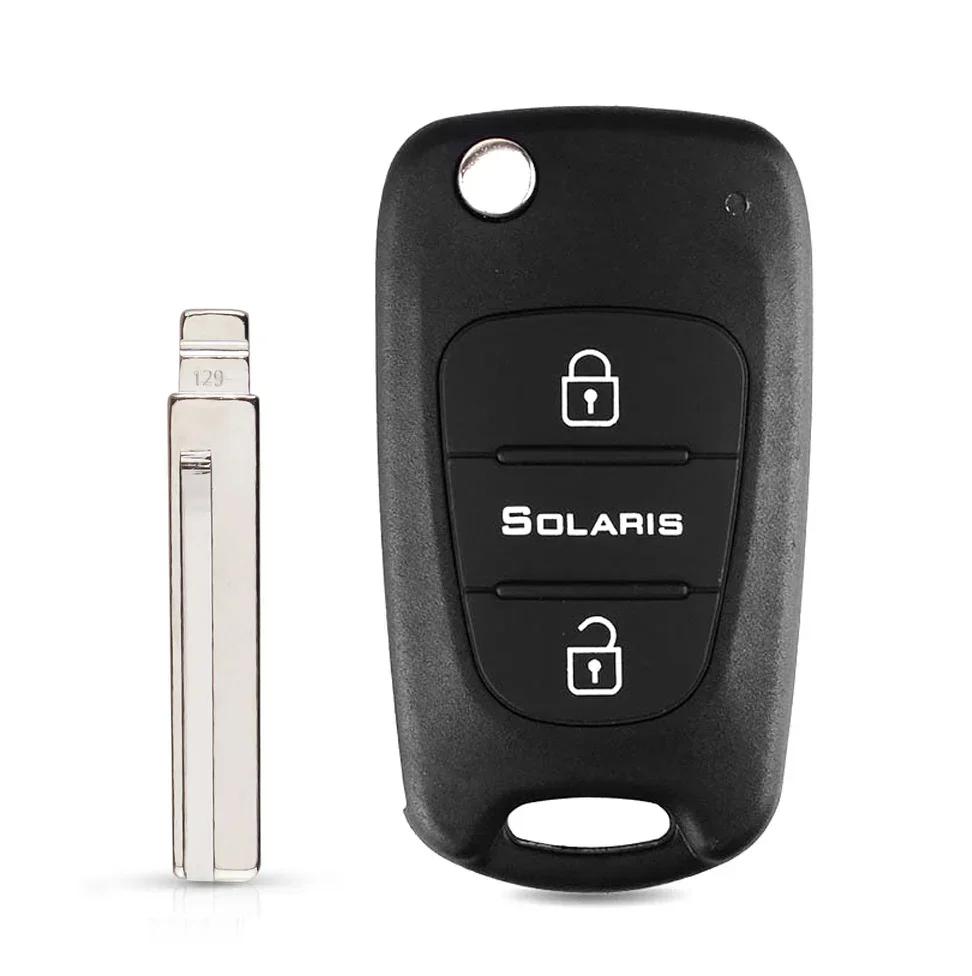 Dandkey S Remote Car Key Shell 3Btn Flip Folding Key Shell For Hyundai I20 I30 Ix35 I35 Accent Kia Picanto Sportage K5 Case