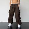 New Summer Work Pants for Men's Japanese Retro Charge Pants Loose Multi-pocket Parachute Casual Trousers