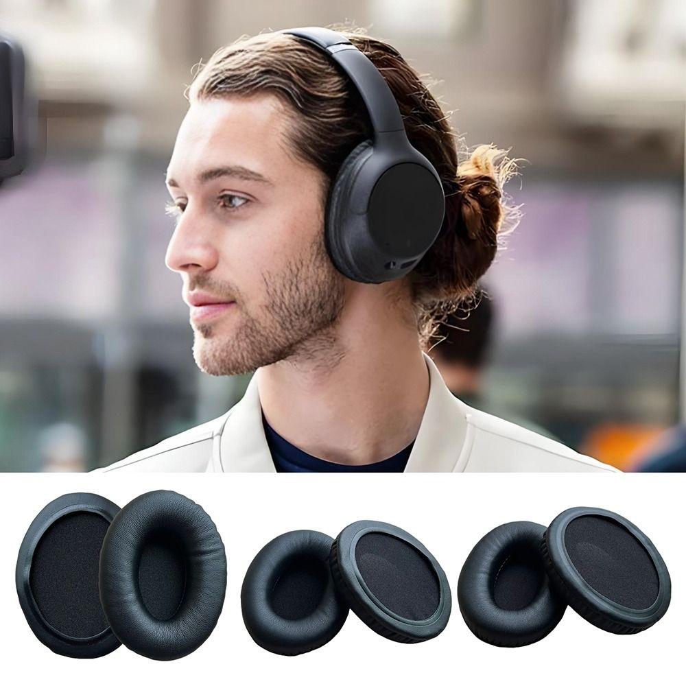 1Pair Replacement Ear Cushion Protein Leather Headphone Protective Cover  Headphones Accessories