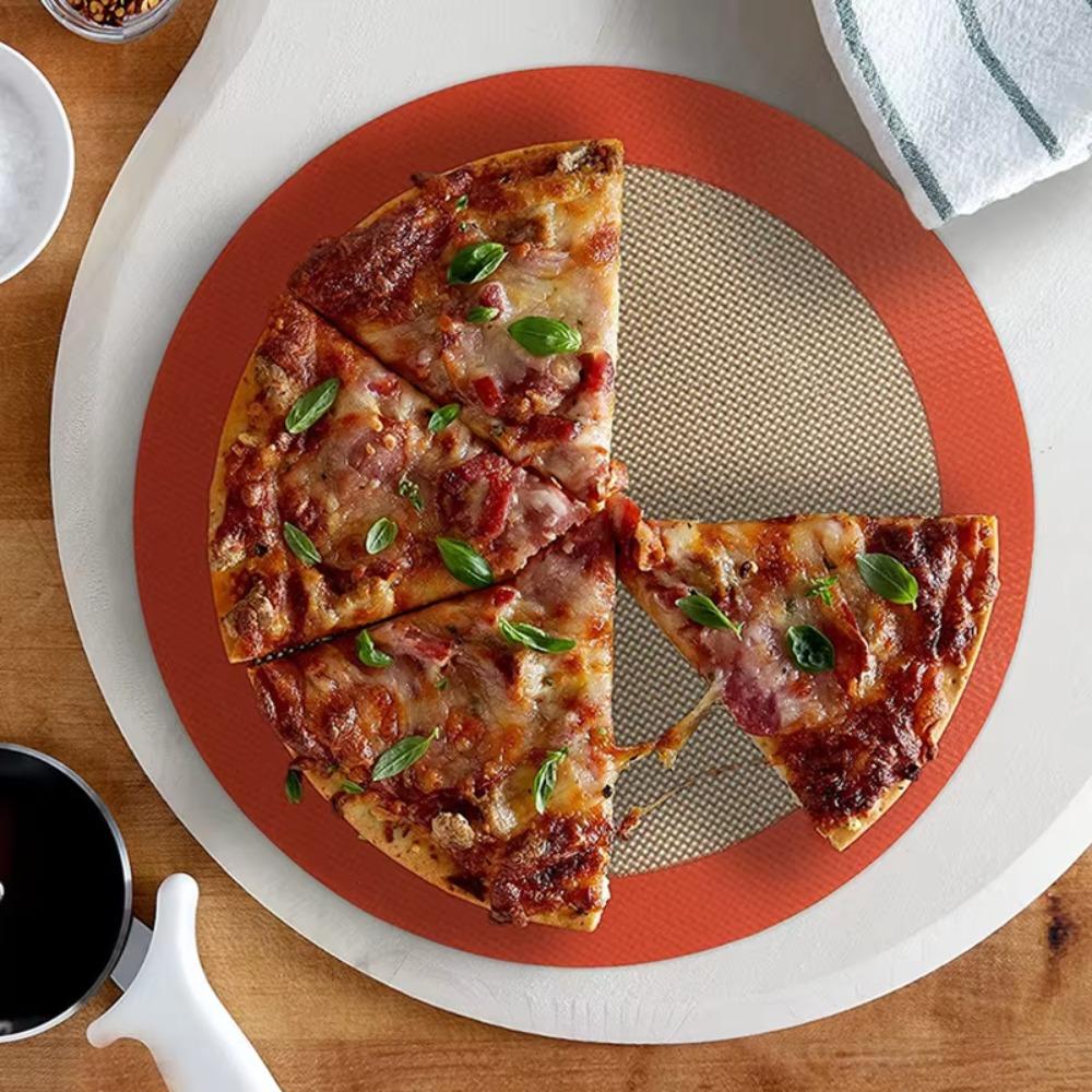 

2pcs Silicone Baking Mat Round Cake Pan Liner Multifunctional Air Fryer Liner Pizza 20cm