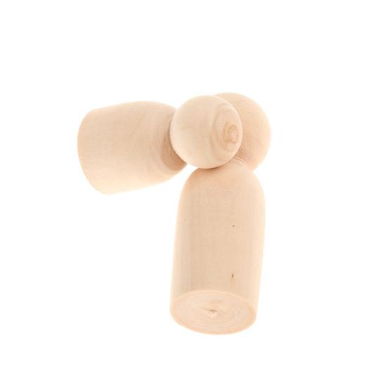 5Pcs/Set Unpainted Blank Wooden Family Peg Doll Toy DIY Handmade Wedding Decor