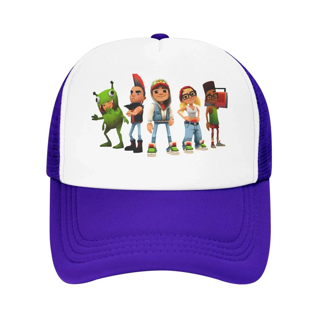 Subway Surfers Hra Kšiltovka Truckerová Pro Dospělé Přiléhavá Táta Kšiltovka Trucker Pracovní Kšiltovka Sluneční Kšiltovka Nastavitelná Polyesterová Síťovina Baseballová Čepice Jaro