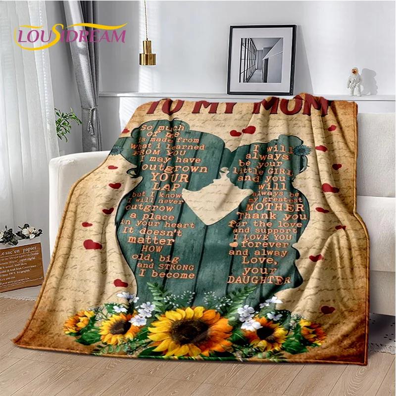 Presente Agradecimento Para Minha Mãe Pai Esposa Marido Carta Presente Cobertor, Cobertor Macio para Casa Quarto Cama Piquenique Escritório Capa de Sofá