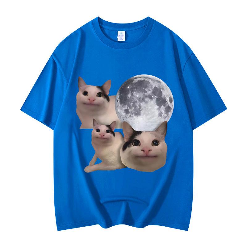 Funny Beluga Cat Meme Graphic T Shirts High Quality Fashion Short Sleeve T-shirts Men Women Casual Oversized T-shirt