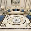 Modern Marble Print Area Rug Living Room Sofa Coffee Table Decorative Floor Mat Crystal Velvet Non-Slip Durable Washable