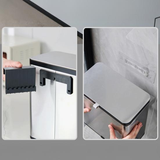 0.8 Gallon Kitchen Compost Bin Hanging Garbage Can with Lid Stainless Steel Trash Can for Kitchen Cabinet Door Wall Mounted Countertop under Sink RV