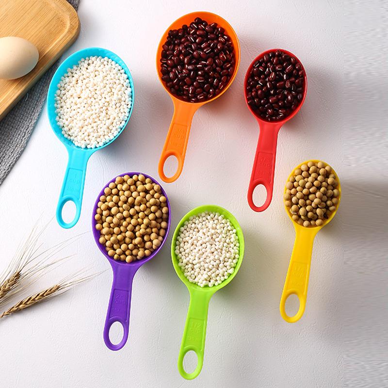 12Pcs Multipurpose Measuring Spoon Coffee Powder Spice Measure Scoop Foldable Sugar Flour Measure Cup Plastic Measuring Tool Set