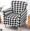 1PC Printing Tub Club Armchair Cover Stretch Sloping Arm Back Slipcover Soft Single Small Chair Seater Sofa Covers for Home Club