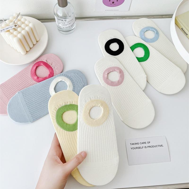 Socken Farbblock-Bootssocken Flachmund Unsichtbare Socken Sind Rutschfest Und Fallen Nicht Ab Mit Sommer Dünne Baumwolle Nahtlose Unsichtbare Socken