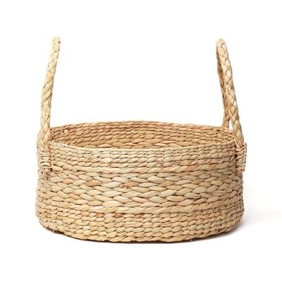 Wicker Round Basket|Cane Or Bamboo Basket|Tray Online|Cane Gift Hamper Basket,Wardrobe Basket|Bathroom Organizer Basket (Large,30.5 X 12.7 Cm),Beige