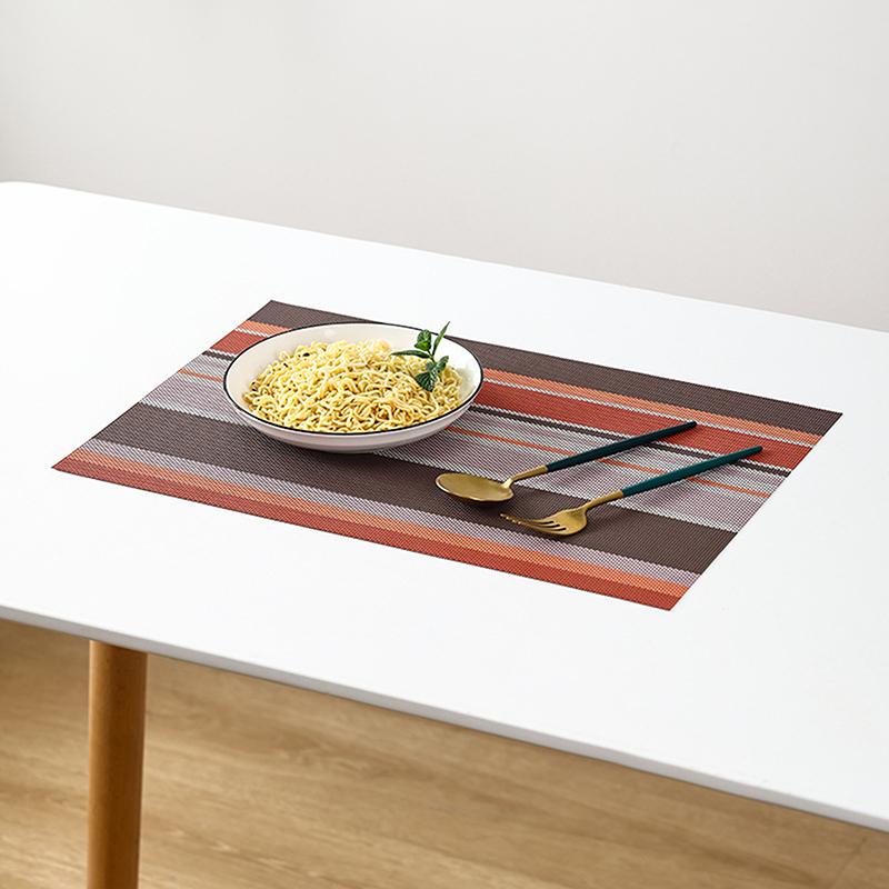 45x30cm PVC prostírání pruhované protiskluzové vodotěsné podložka na stůl kuchyňský jídelní stůl podložky na talíře podložky pod misky domácí dekorace