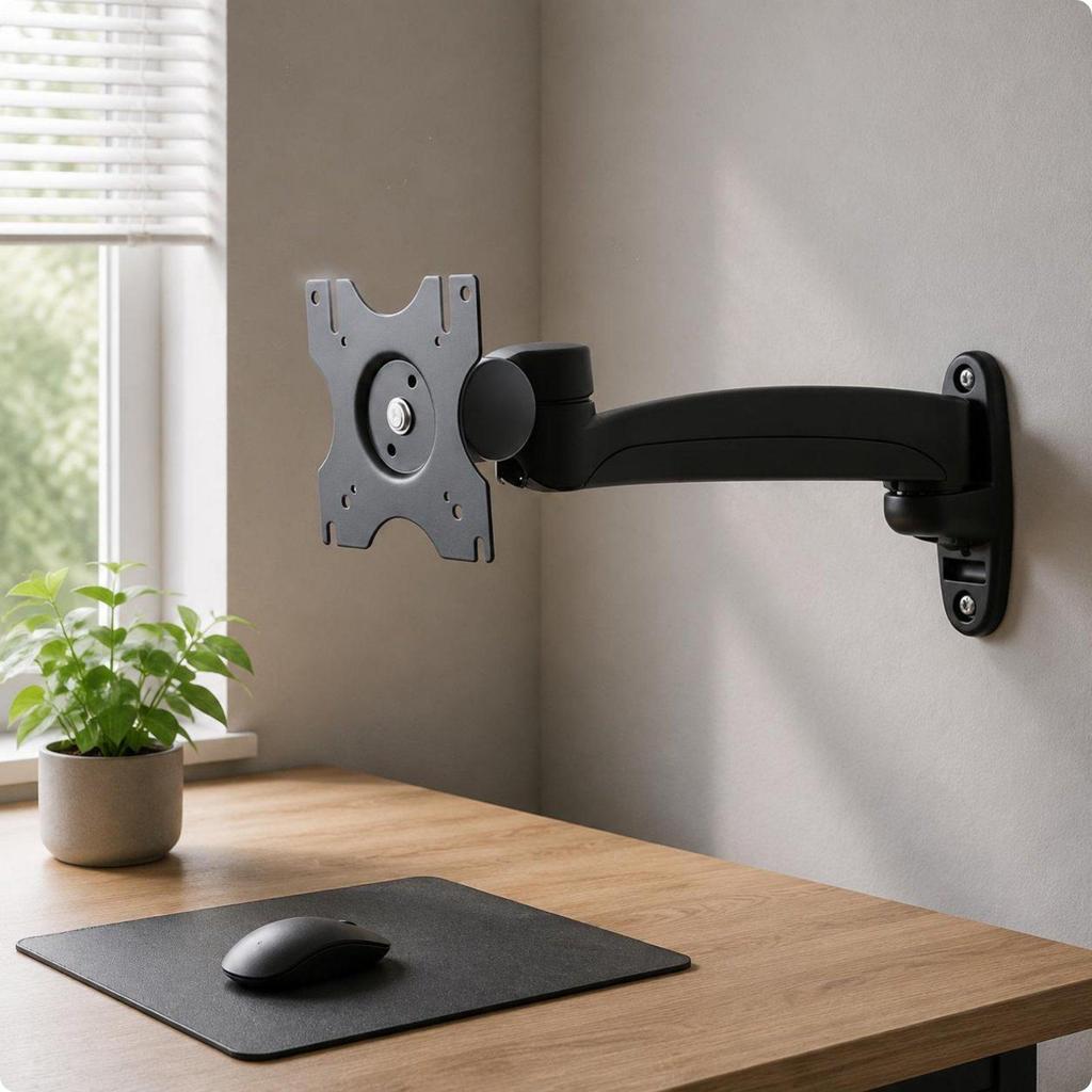 Retractable Display Bracket Swivel Monitor Wall Mount Tilt for Industrial