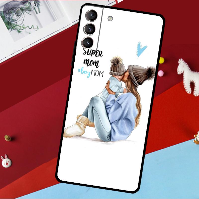 SUPER MOM MUTTER MAMA SÜSSES BABY Hülle Für Samsung Galaxy S25 S24 S22 S23 Ultra Plus S20 S21 FE S9 S10 S25 FE Handyhülle