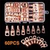 60Pcs Copper Lugs Rings Crimps Terminals Battery Wire Welding Cable Connectors Eyelets Tubular Rings Terminals Connectors