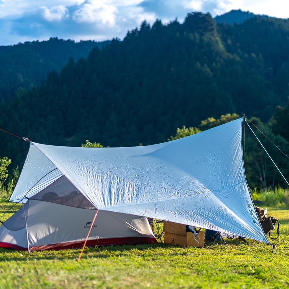 MONORAL Camping Tarp Sky Film 200SIL Easy To Create Shade Pentagonal 2 To 4 People (Sky Blue) MT-0033 /